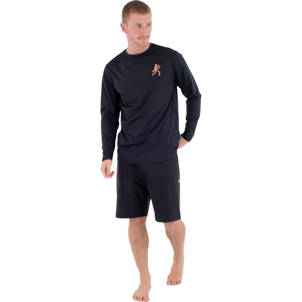 2026 Hurley Mens Regular Flamengue Long Sleeve Rash Vest MLEU00006 - Black
